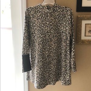 Tyler Boe CRISSY dress shirt tunic LEOPARD